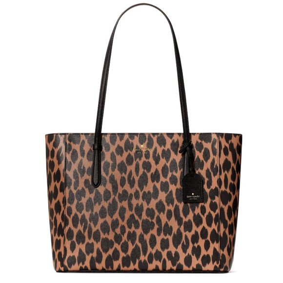 New Kate Spade Schuyler Medium Tote Saffiano Spotted Animal print - Picture 1 of 5
